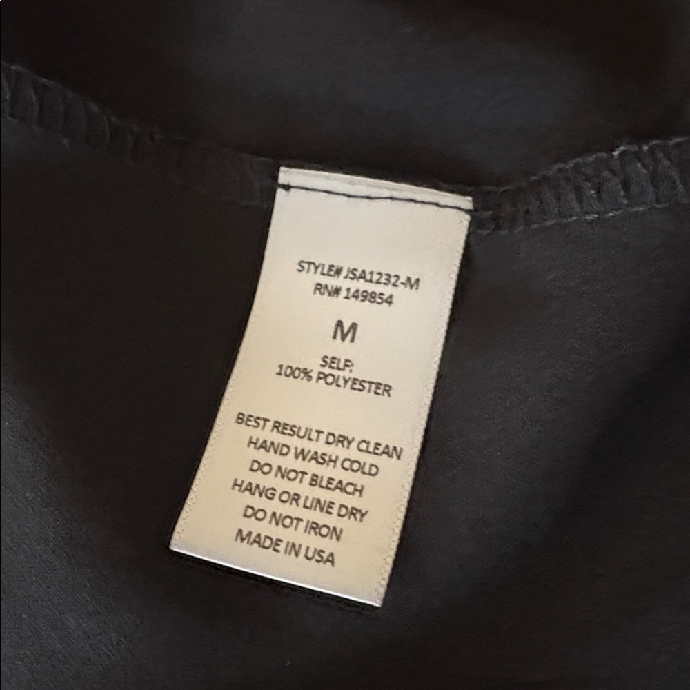 Sage The Label Duster/Robe Black Open Front, shirt tail bottom, front pockets,M - Picture 9 of 9